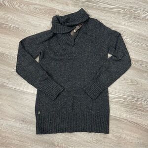 Twik Gray Knit Sweater Cowl neck